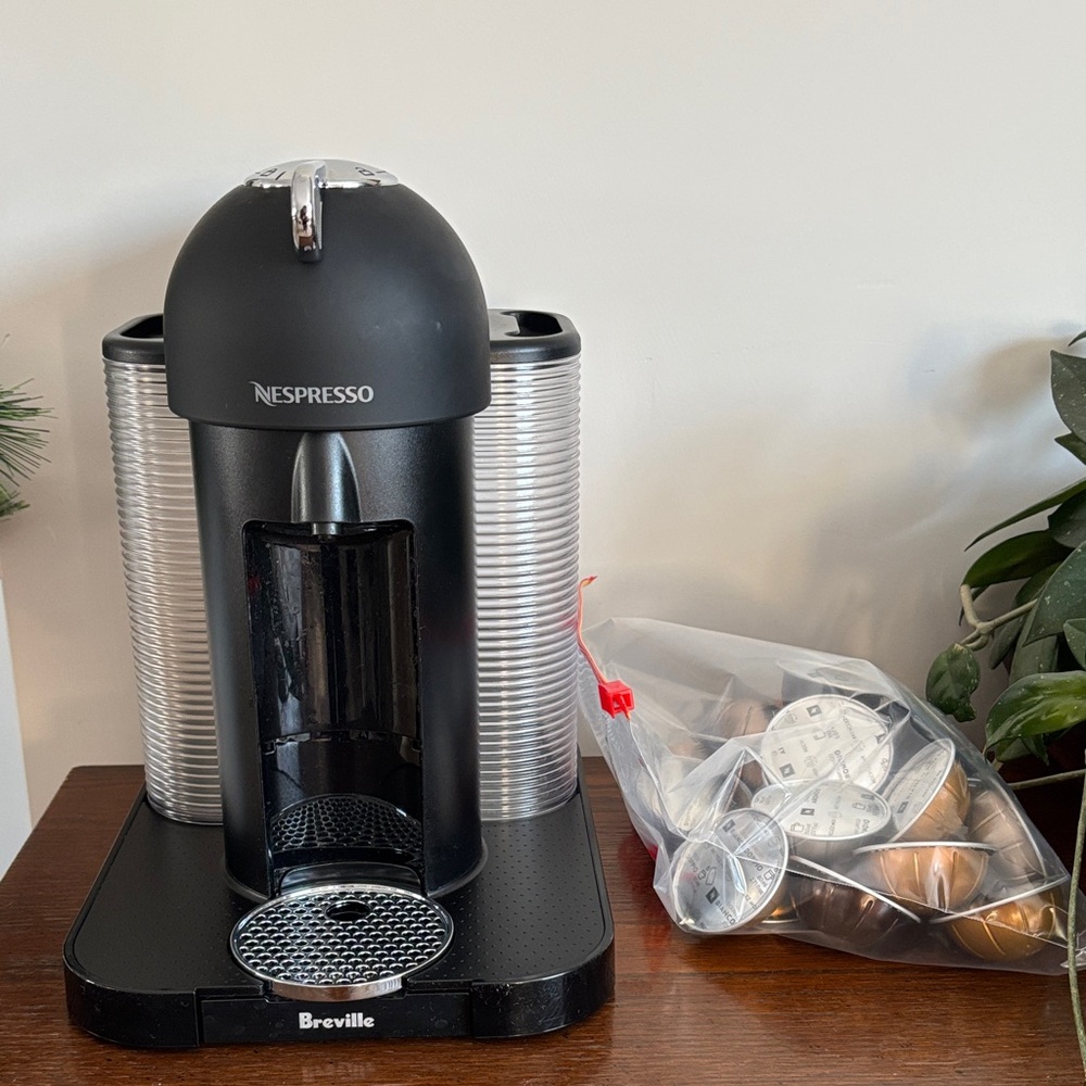 Breville Nespresso Machine - Black and Silver